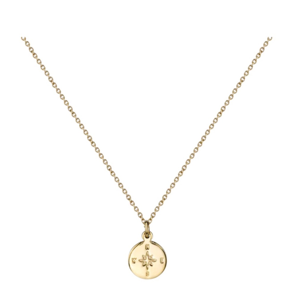 The Brave Collection gold plated compass necklace